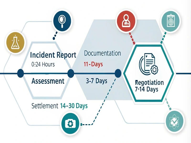 Step-by-step liability insurance claims process flowchart